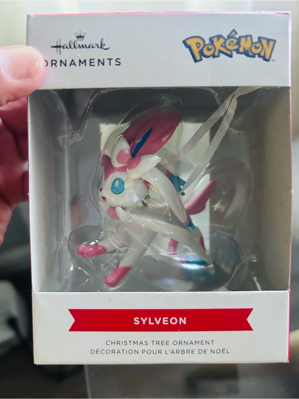 Hallmark Sylveon Ornament in Pink and White